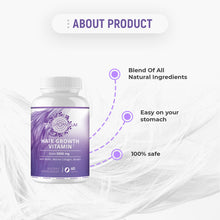 Load image into Gallery viewer, Hair Growth Vitamins with Biotin, Marine Collagen, Keratin. Supplement for Women & Men