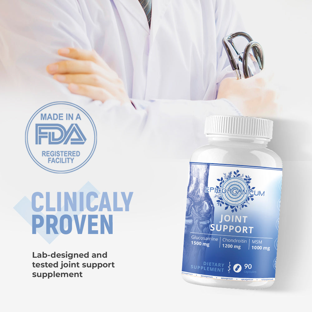 Joint Support Supplement for Extra Strength Relief - Glucosamine, Chondroitin, MSM, Turmeric