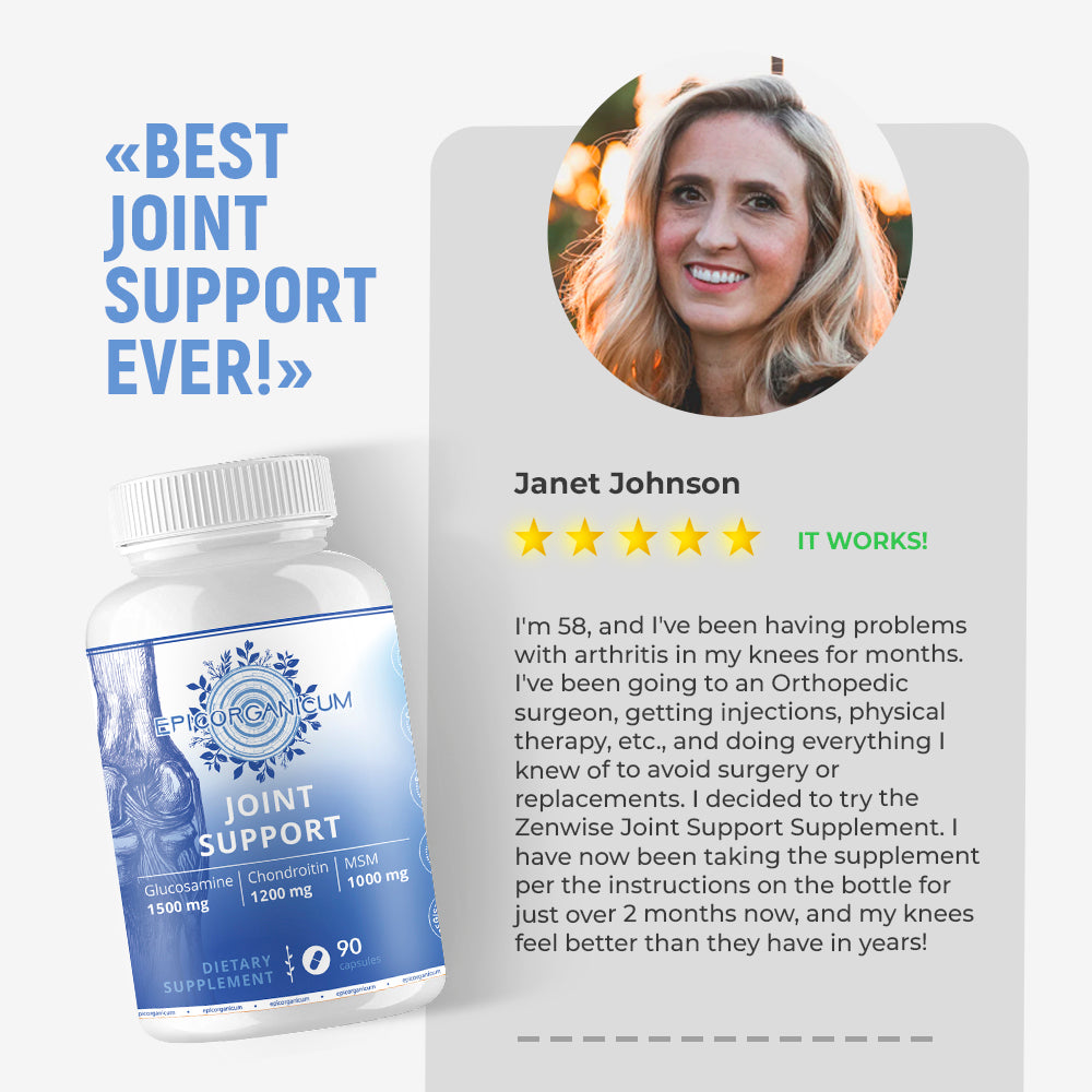 Joint Support Supplement for Extra Strength Relief - Glucosamine, Chondroitin, MSM, Turmeric