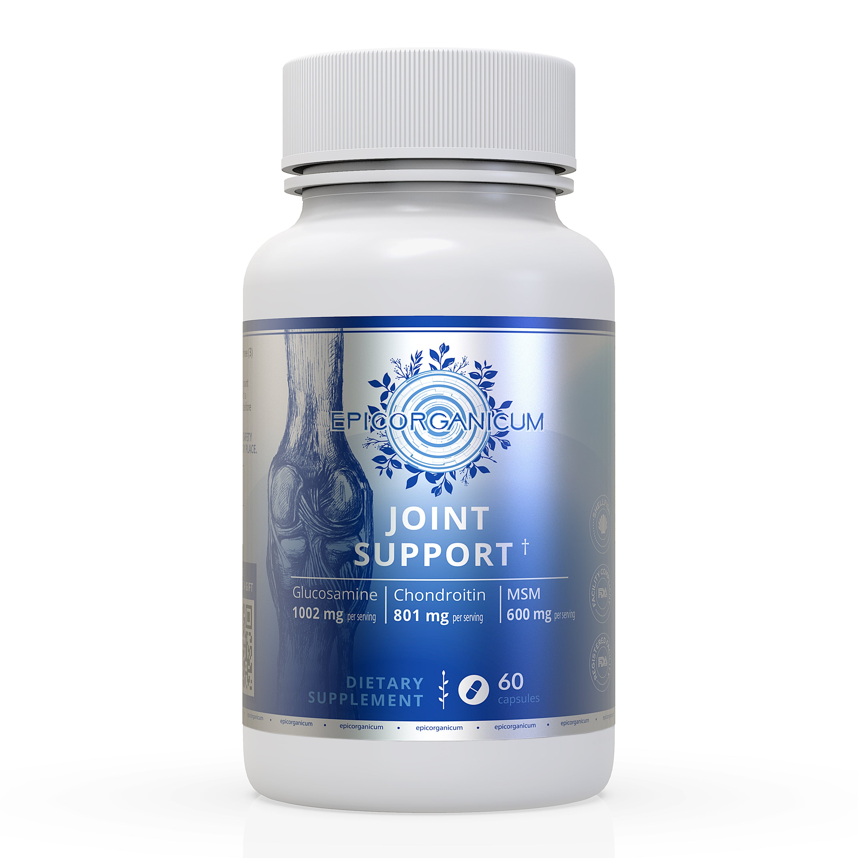 Joint Support Supplement for Extra Strength Relief - Glucosamine, Chondroitin, MSM, Turmeric