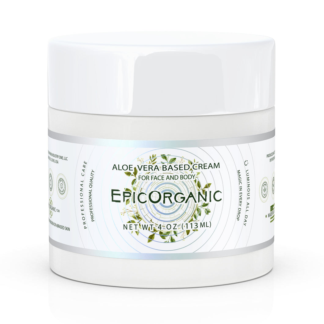 Aloe Vera Based Moisturizer Cream For Face and Body (4 oz) EpicOrganic