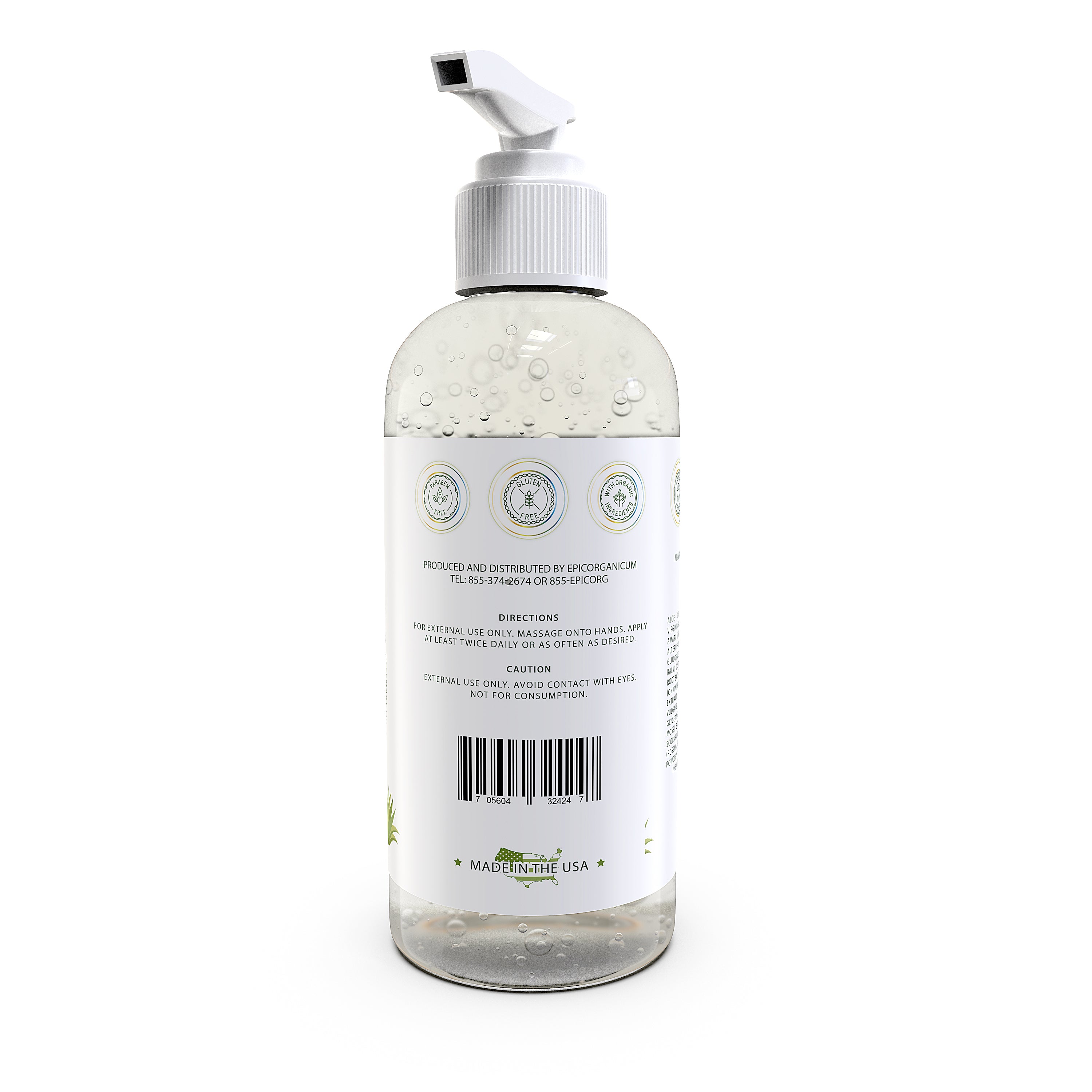 Aloe Vera Gel - Hand Purifying Gel with Immune Support (8 oz)