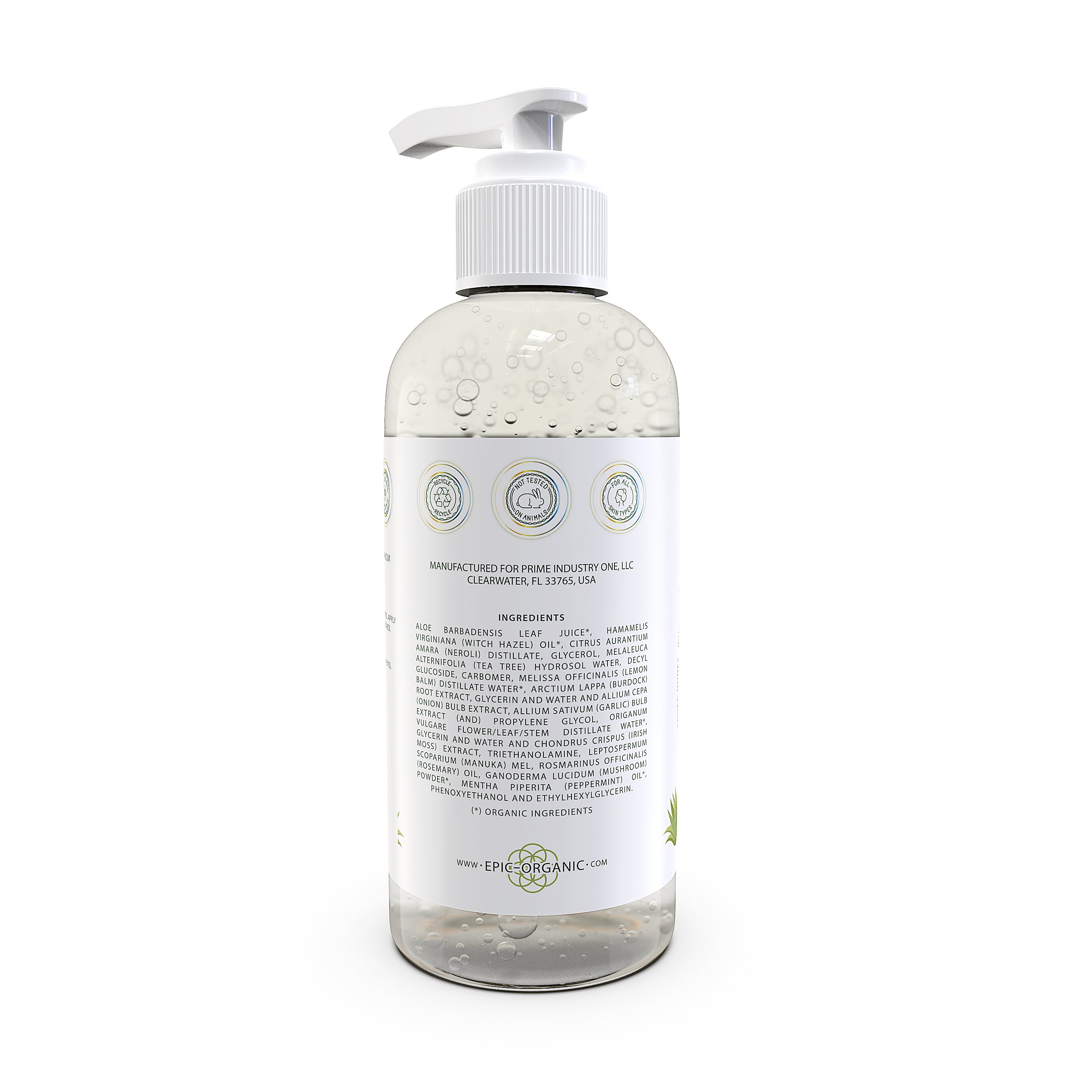 Aloe Vera Gel - Hand Purifying Gel with Immune Support (8 oz)